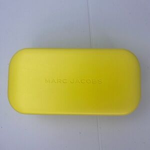 Marc Jacobs New Designer Yellow Luxury Sunglass Case with Logo Cloth